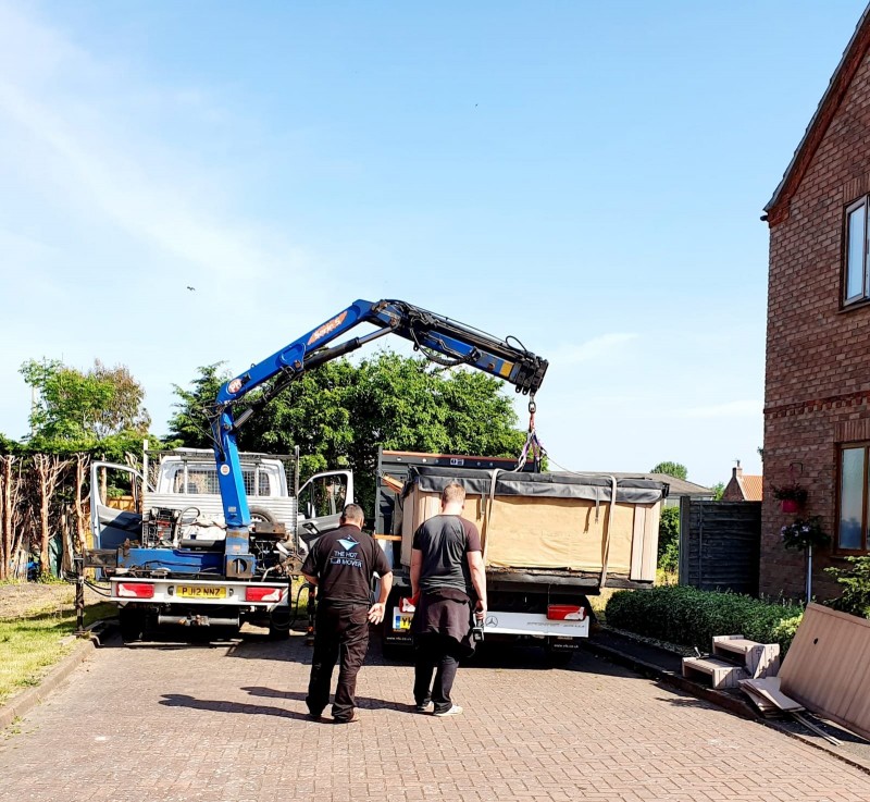 Hot tub mover - Lifting A Hot Tub with our crane
