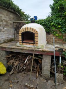 Hot Tub Move - We Move A Pizza Oven 7 Pizza Oven in place - The Hot Tub Mover
