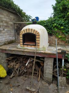 Pizza Oven in place - The Hot Tub Mover