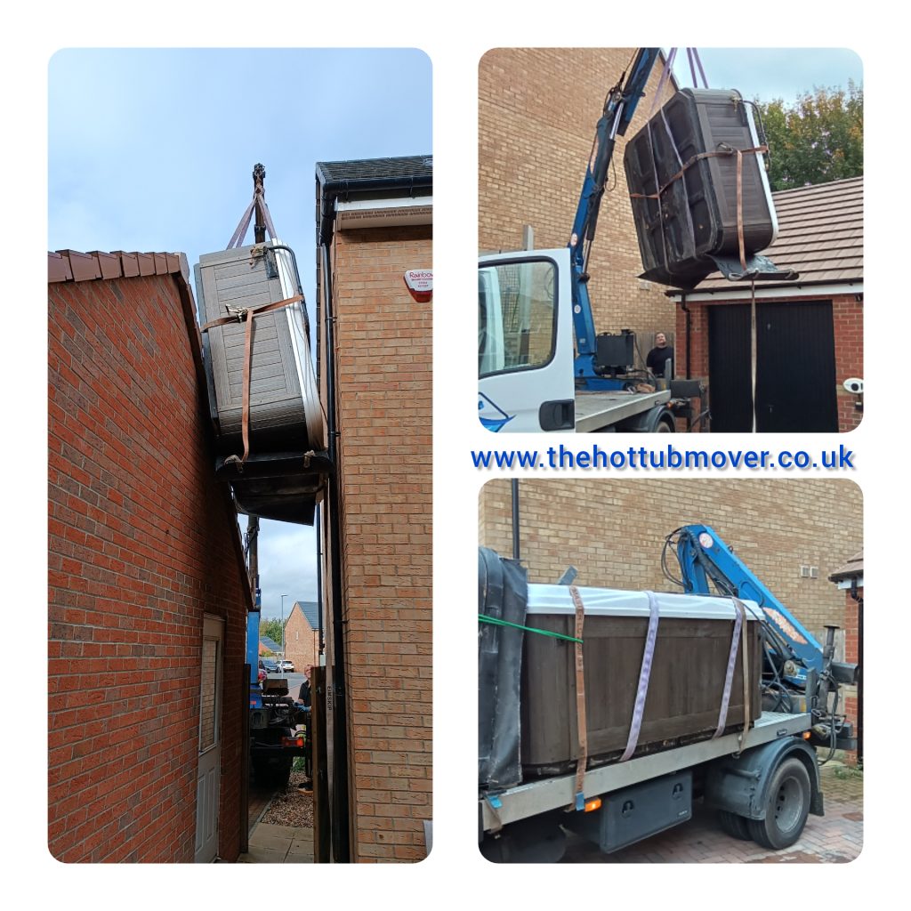 Hot tub collection with our Crane The Hot Tub Mover